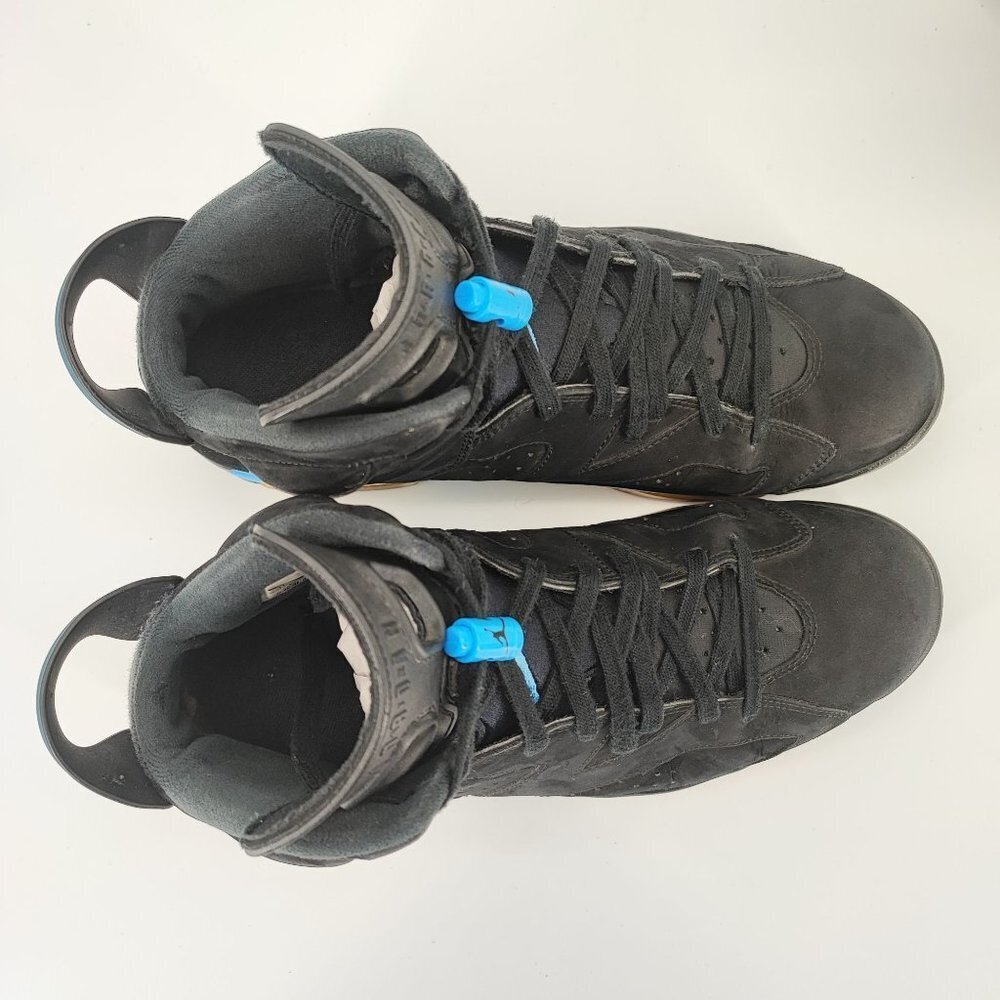 Nike Men's Air Jordan 6 Retro Tar Heels UNC 2017 Black Sneakers Size 11 - Picture 4 of 8